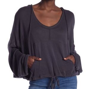 Free People
V-Neck Yella Knit Hoodie